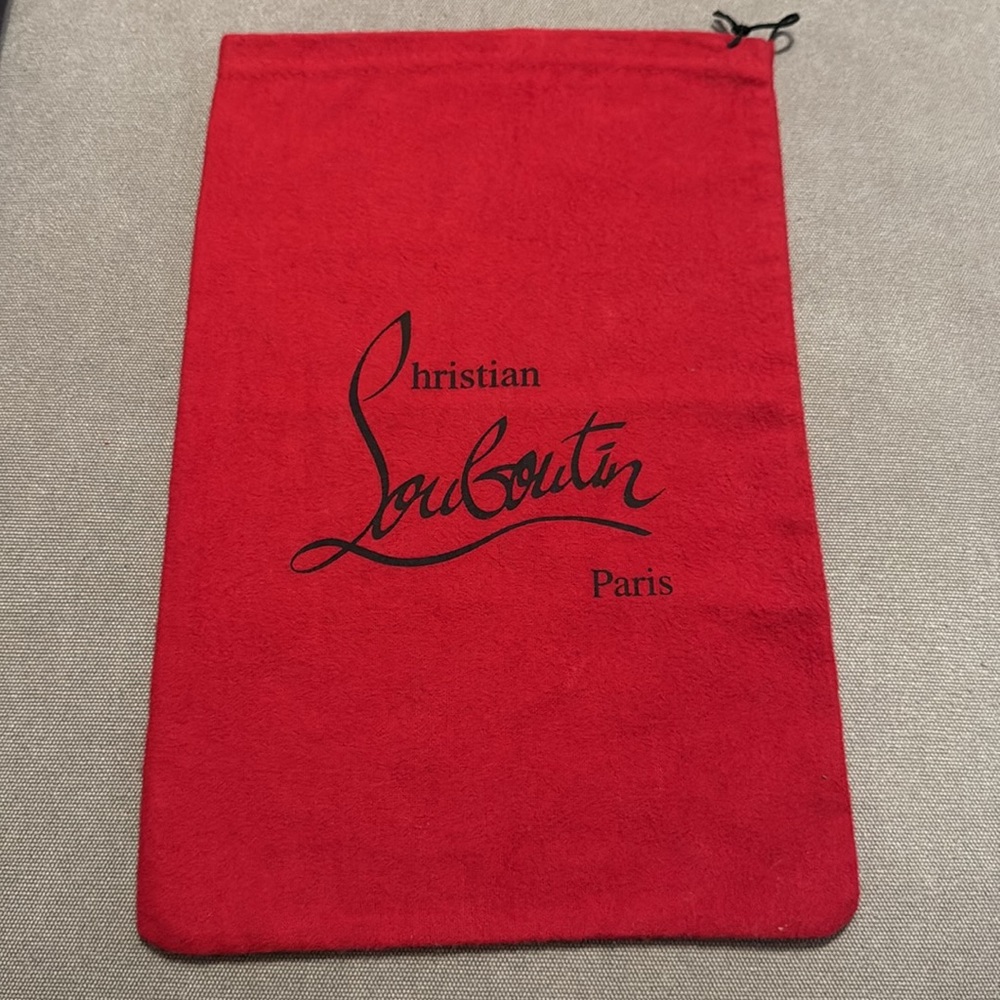 Christian Louboutin Red Dust Bag Medium Size 14.2 x 9.2 Dimensions